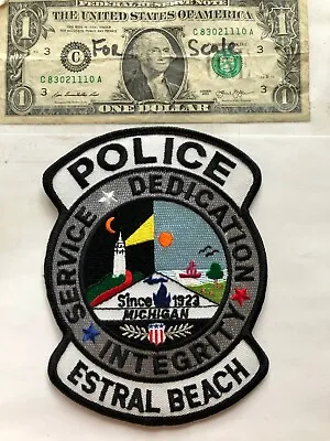 Estral Beach Michigan Police Patch  Un-sewn Great Shape  • $10.75