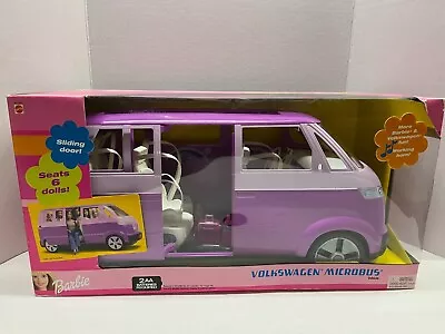 Barbie Mini Van PINK 2002 Mattel VW Volkswagen Microbus Bus Rare New In Box • $325