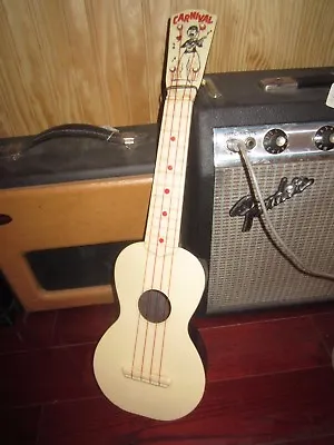 Vintage Circa 1960s Maccaferri Carnival Soprano Ukulele White Cool Vintage Vibe! • $129