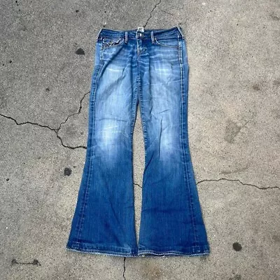 Y2K Womens True Religion Carrie Flared Jeans Size 27x31 • $40