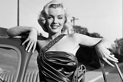 Marilyn Monroe Next To Car POSTER 24 X 24 • $23.99