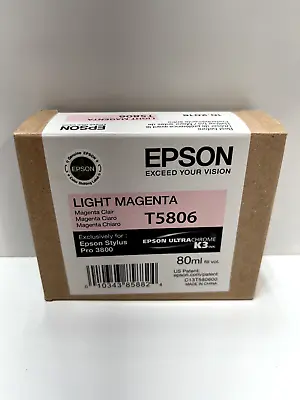 NIB Genuine Epson T5806 Light Magenta Ink Cartridge For Stylus Pro 3880 • $39.99