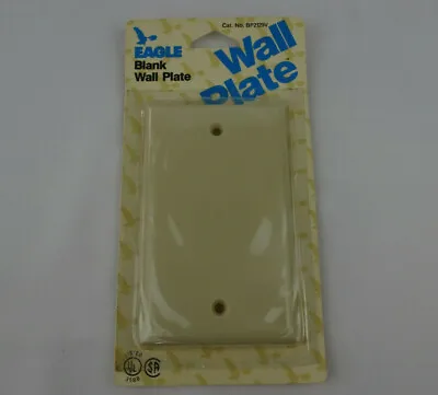 Vintage NOS EAGLE BAKELITE Wall Plate Ivory Outlet Cover Single Gang Blank • $3.99