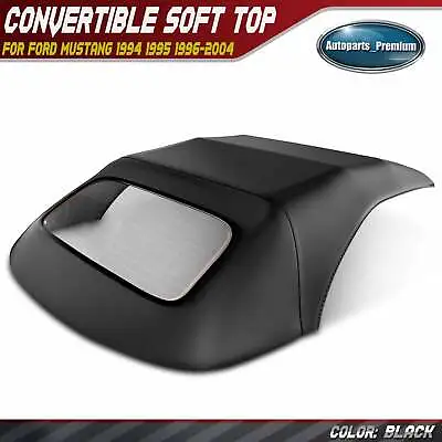 Convertible Soft Top For Ford Mustang 1994 1995 1996-2004 W/ Glass Window Black • $239.99