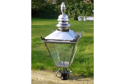 £188.80 • Buy 88cm Tall Stainless Steel Large Victorian Lantern Lamp Post Top Garden Lighting