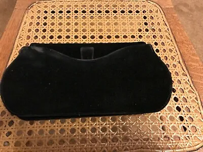 Vintage MM Morris Moskowitz Black  Velvet Evening Clutch Purse • $24.99