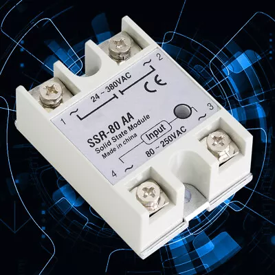 80A Single Phase Solid State Relay Switch Module SSR-80AA 80-250VAC • $12.11