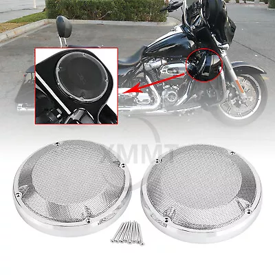 Chrome 6.5  Speaker Lid Grill Covers Fit For Harley CVO Tri Road Glide FLTRXSE • $19.98