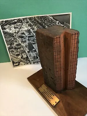 $95 • Buy C 1968 John Hancock Tower Souvenir Building Carved Excavated Brick Boston