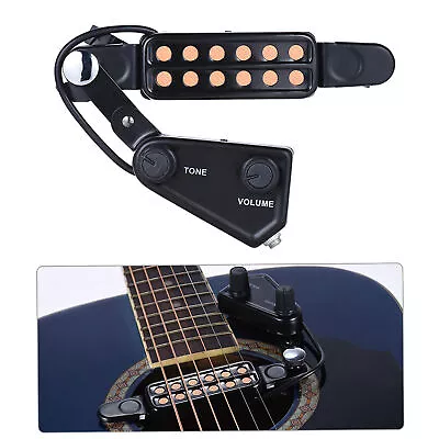 12-Hole Acoustic Guitar Soundhole Magnetic Pickup With Volume Tone Controller • $11.08