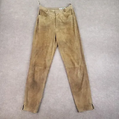 Vintage Meindl Traditional Leder Leather Pants Womens SIze 40 (28x29) Brown • $110.49