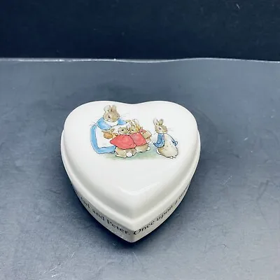 Vintage Wedgwood Porcelain Trinket Jewelry Box Peter Rabbit Heart England • $32