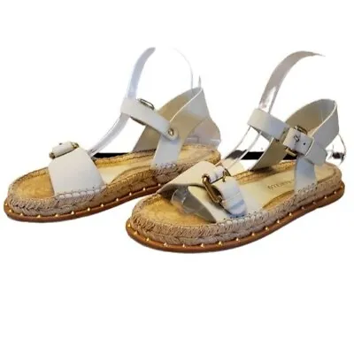 $100 • Buy Paloma Barcelo Espadrille Studded Leather  Platform Sandals Size 36 6