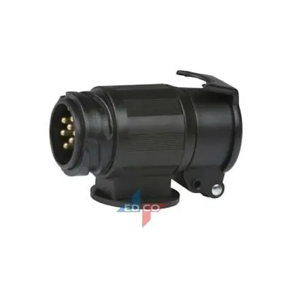 12 V Towing Adaptor 13 To 7 Pin Pole Socket Plug Trailer Lights Converter • £9.63