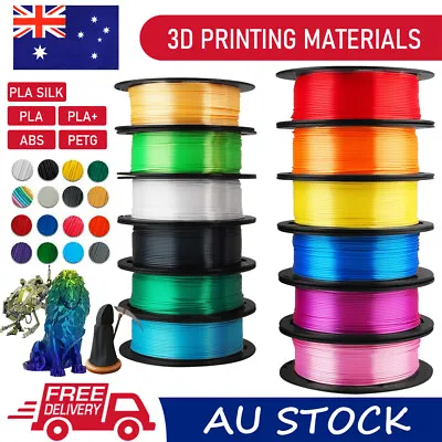 1.75mm 3D Printer Filament PLA PETG ABS 1KG Spool PVA Nylon ASA TPU PLA+ PC • $19.44