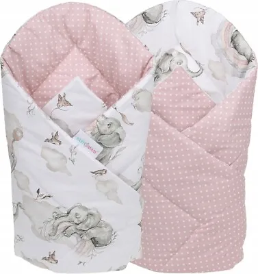 Baby Swaddle Wrap Newborn Bedding Blanket  Elephant On The Cloud • £12.99