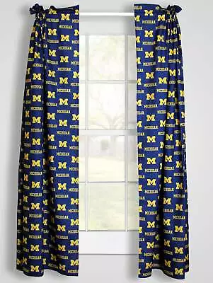 Michigan Wolverines Curtain Panels 63  Or 84  • $39.95