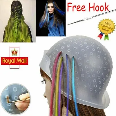£4.79 • Buy MagiCap Reusable Hair Cap Coloring Highlighting Rubber Cap Streaking With Hook