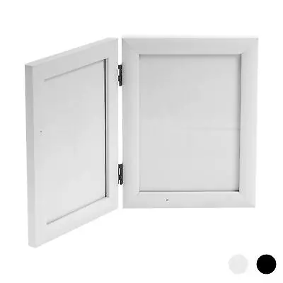 £6.95 • Buy Double Photo Frame Picture Frames Folding Standing Hinged White 5x7 Portrait