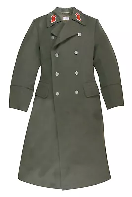 Austrian Army Gray Wool Great Coat With Insignia 1980s (M/L) • $44.99