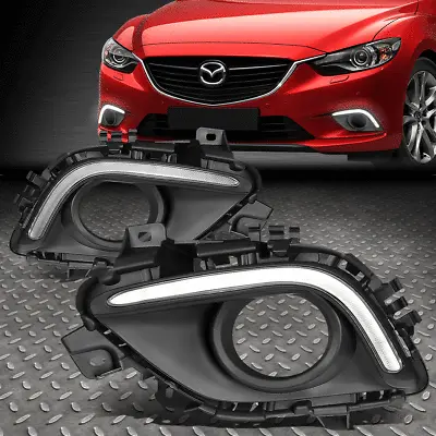 For 14-16 Mazda 6 Led Drl Bar Bumper Driving Fog Light Replacement Bezel Cover • $53.88