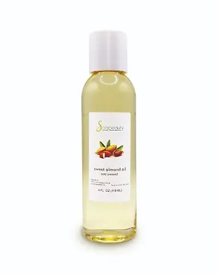 Sweet Almond Oil Carrier Cold Pressed Refined Natural 100% Pure 4 Oz • $6.46