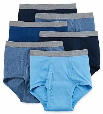 Stafford 6-Pack Men's 100% Cotton Full-Cut Briefs Assorted Blues • $42.99