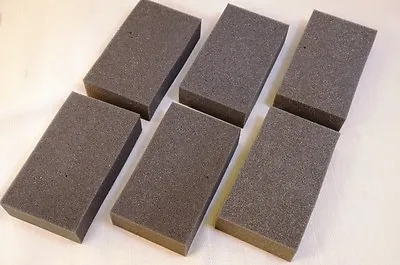 Lot 6 - Recycled Foam Packing Block Shipping Gray Protection Pad Thick 3x5.5 • $7.99