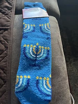 Chanukah Menorah Cozy Slipper Socks NWT Men’s Size 6-12 • $9.99