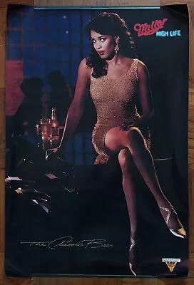 1990s Miller High Life Beer Vintage Poster 20x30 Nightclub Piano Sultry Woman • $19.99