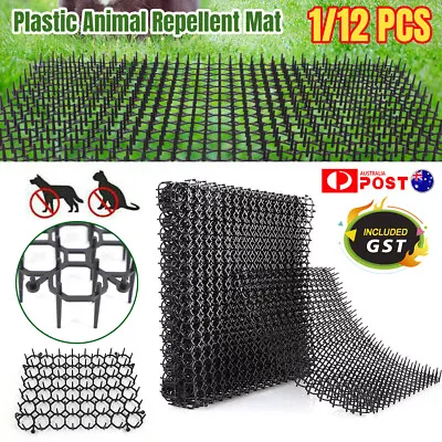 12PCS Pet Dog Cat Scat-Mat Animal Deterrent Repellent Plastic Scarer-Spike Mats • $9.47