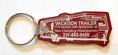 Vintage Vacation Trailer Shasta RV Travel Trailer Rubber Keychain Key Ring • $7.49