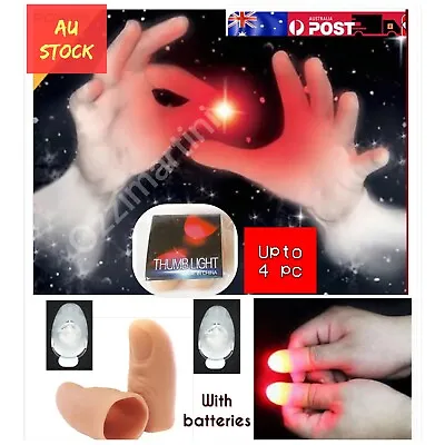 Magic Thumb Light  Finger Trick Fingers LED Tricks  Magic Props Lights Toys 2/4 • $17.90