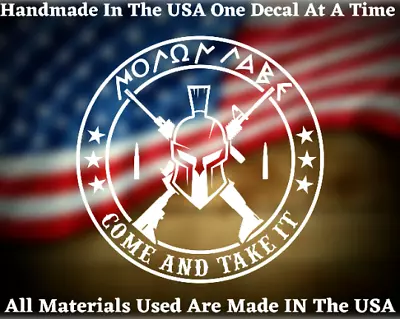 MOLON LABE Come & Take It Vinyl Car Window Decal Bumper Sticker USA Seller • $6.79