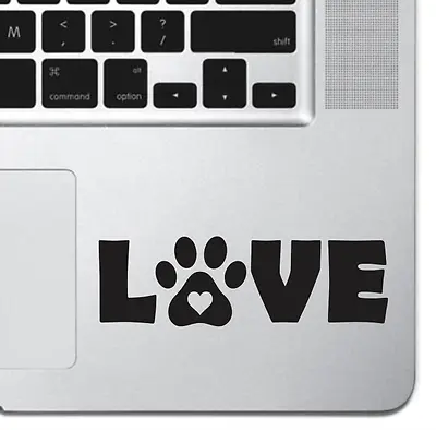 Cat Paw Print LOVE Vinyl Laptop Decal MAcbook Pro Air Keyboard Sticker IPad Mini • $1.99