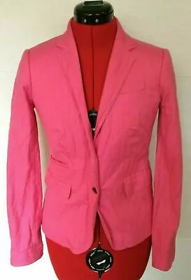 J CREW SCHOOLBOY Blazer WOMENS 2 Button CLOSE Size 00 PINK EUC • $9.99