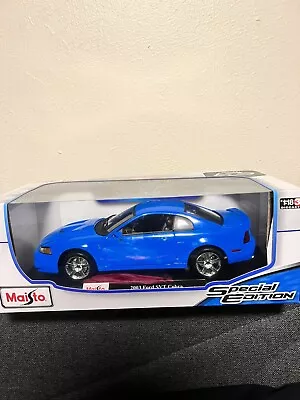 2003 03 2004 SVT Mustang Cobra Maisto Diecast Special Edition Blue Color 1/18 • $85