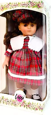 Lissi Doll Vintage 1990 Brown Hair & Eyes 16  Vinyl & Cloth Girl Doll In Outfit • $58.99