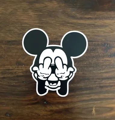 Mickey Mouse Middle Finger Sticker  Punk Rock Heavy Metal Sticker • $3.99