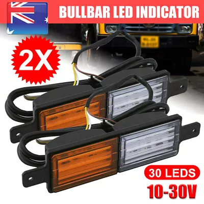 Pair Of LED Bullbar Indicator Tail Lights Front Park DRL Light For ARB TJM Lamp • $19.95