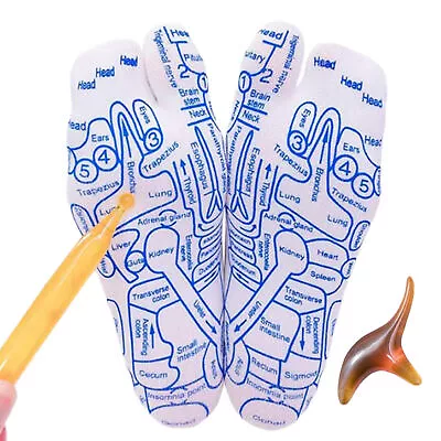 Serenity Steps Reflexology Socks Set 2024 New Reflexology Sock With Massage Tool • $11.95