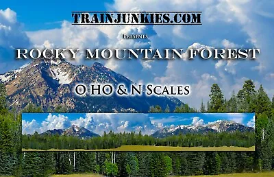 TrainJunkies Rocky Mountain Forest Model Railroad Backdrop • $84.95