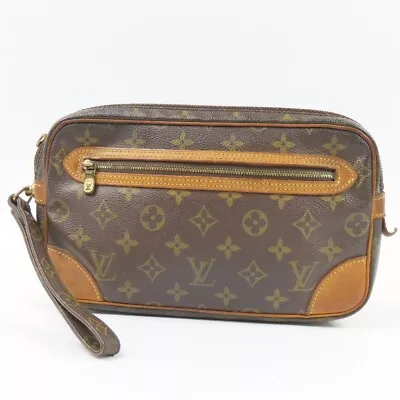 LOUIS VUITTON  Monogram Marly Dragonne Clutch Bag Vintage Business Bag 79574 • $225