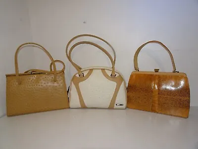 3 X Vintage Genuine Handbags Ackery ~ Mappin & Webb ~ Bulaggi ~ 1950-60s  • £70