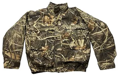 Cabelas Outdoor Advantage Max-4 HD Camo Jacket Medium Duck Hunt Full Zip No Hood • $39