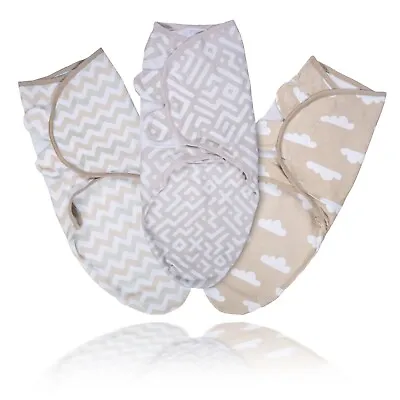 Baby Swaddle Wrap For Newborn Bedding Blanket Cotton Sleeping Bag Gender Neutral • £7.99