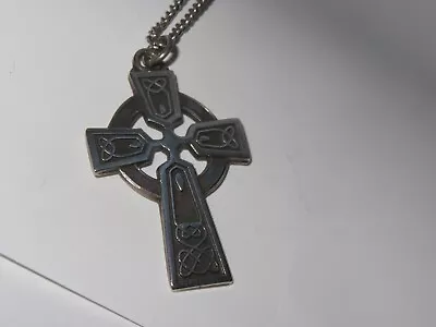 Vintage Sterling Silver Necklace Jewelry Cross Creed (960V) • $9.99