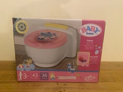 Baby Born Bath Dolls Toilet Potty With Flushing Sounds Zapf Creation • £25