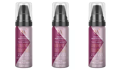Charles Worthington Volume And Bounce Body Booster Mousse Takeaway 50ml X 3 • £14.95