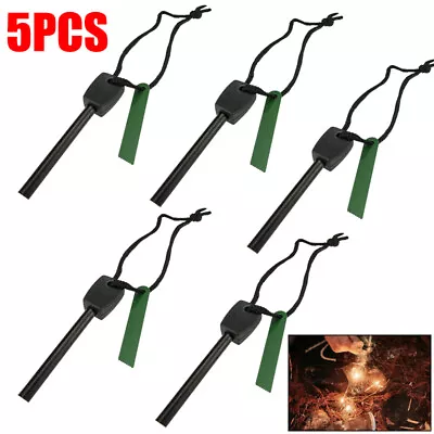 5x Outdoor Flint Steel Magnesium Striker Ferro Rod Survival Fire Starter Camping • $7.99